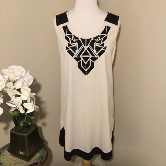 BLU Pepper Hi Low Ivory Sleeveless Tunic or Mini Dress S - Picture 3 of 11